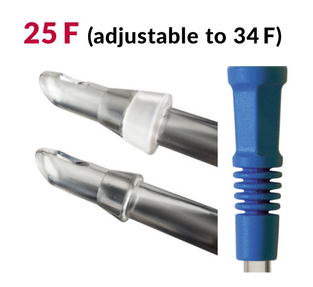 Multiorgan Adjustable Perfusion Cannula 25-28F (Ring 34-40F)